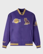 OVO x NBA Los Angeles Lakers Satin Varsity Jacket