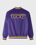 OVO x NBA Los Angeles Lakers Satin Varsity Jacket - Image 2