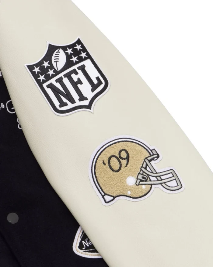 OVO x NFL New Orleans Saints Varsity Jacket Authentic October's Very Own size XL - Image 3