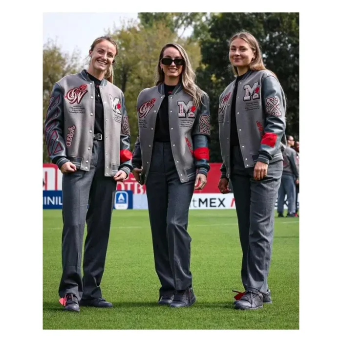 Ac Milan Off White Grey Bomber Jacket - Image 4