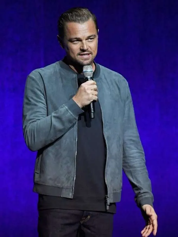 Once Upon a Time In Hollywood Leonardo DiCaprio Bomber Leather Jacket