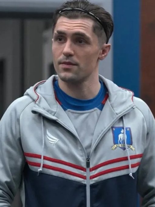 Phil-Dunster-Ted-Lasso-Gray-Track-Jacket