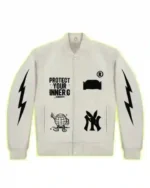 Protect Your Inner G Gang White Varsity Jacket