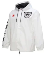 Raiders Coaches Full-Snap White Hoodie