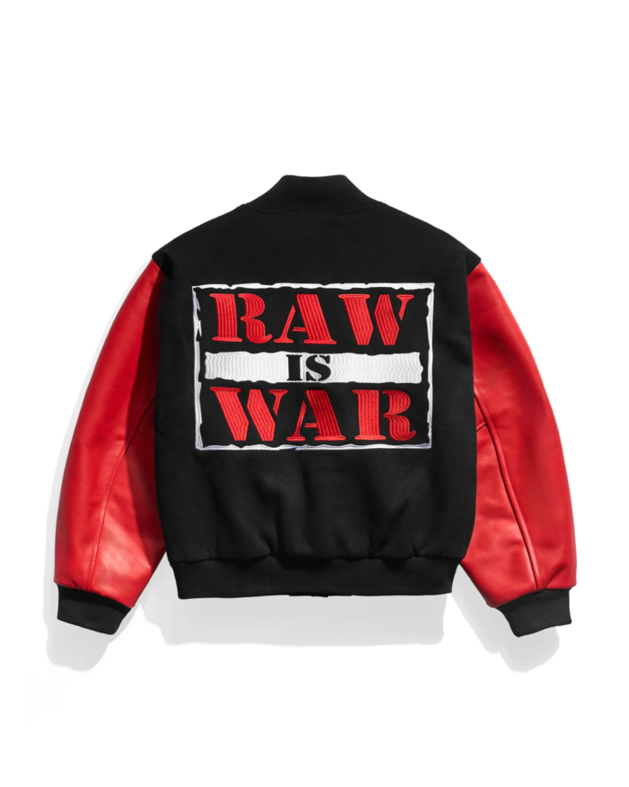 Raw Is War Retro Varsity Jacket - Image 5