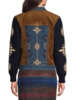 The Voice 2024 Reba McEntire Suede Denim Jacket - Image 3