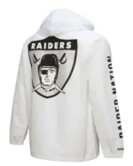 Raiders Coaches Full-Snap White Hoodie - Image 2
