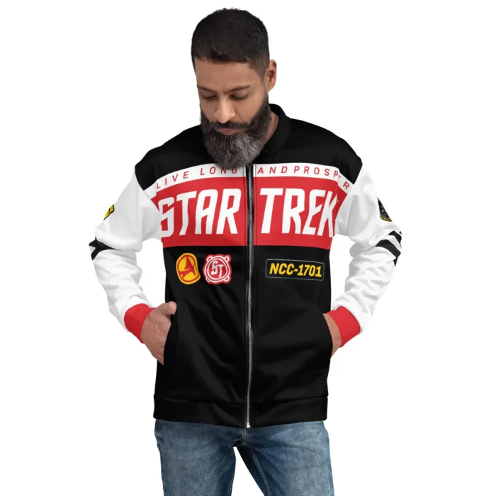 Star Trek: The Original Series To Boldly Go Unisex Bomber Jacket - Image 4
