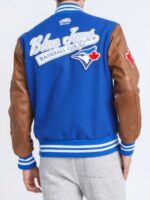 Toronto Blue Jays Blue and Brown Varsity Jacket - Image 2