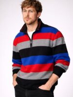 Ryan Gosling Project Hail Mary 2026 Ryland Grace Half Zipper Striped Sweatshirt