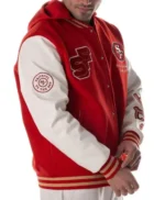 SF 49ers The Wild Collective Hooded Varsity Jacket - Image 3