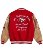 San Francisco 49ers Super Bowl 1989 Champions Varsity Jacket - Image 2