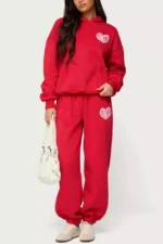Shop Edikted Major Love Red hoodie