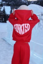 Shop Edikted Major Love hoodie Red soft fabric