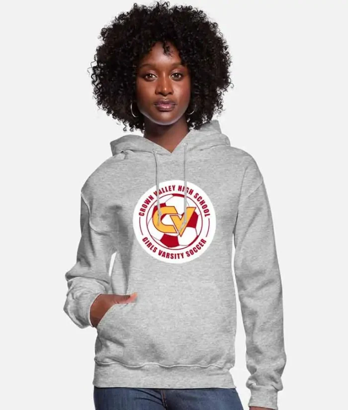 Shrinking Alice Crown Valley High School Girls Soccer Hoodie - Image 2