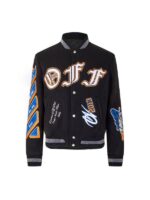 Simon Cowell The Next Act S01 Off-White Varsity Jacket - Image 2