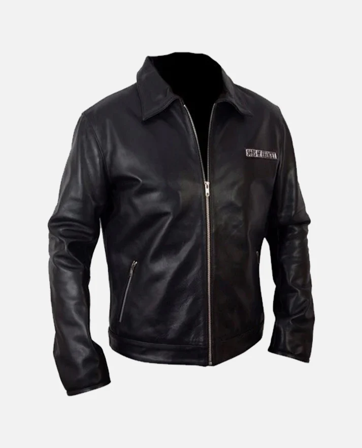 Sons Of Anarchy Black Biker Leather Jacket