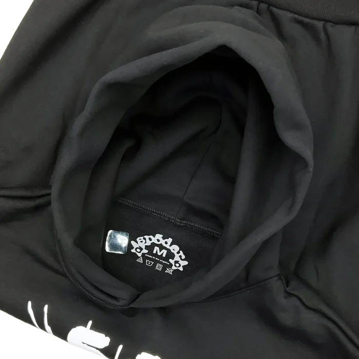 Sp5der OG Web Hoodie Black - Image 3
