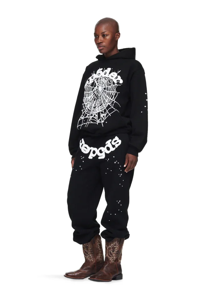Sp5der OG Web Hoodie Black - Image 6