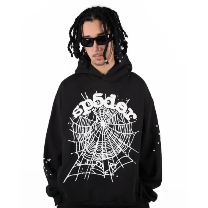 Sp5der OG Web Hoodie Black - Image 8