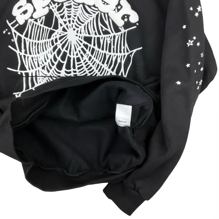 Sp5der OG Web Hoodie Black - Image 4