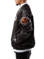 Los Angeles Kings Black Satin Varsity Jacket - Image 3
