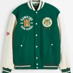 Stranger Things Wool-blend Baseball Green Jacket - Image 3