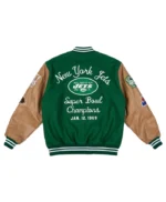 Super Bowl 1969 New York Jets vs Baltimore Colts Varsity Jacket - Image 2