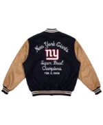 Super Bowl 2008 NY Giants vs Patriots Varsity Jacket - Image 2