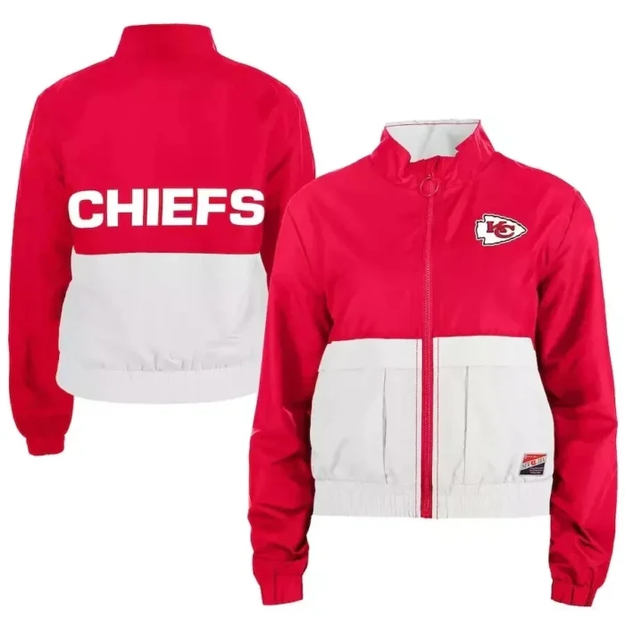 Taylor Swift Kansas City Chiefs New Era Color Block Windbreaker Jacket Women's - Image 4