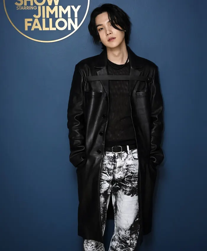 The-Tonight-Show-2026-Suga-Leather-Coat