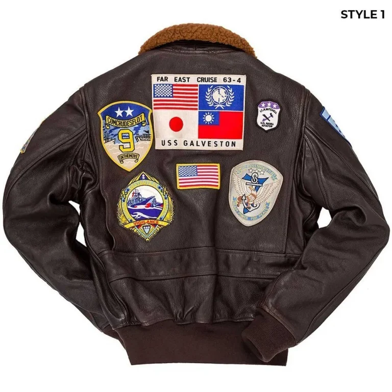 Tom Cruise Top Gun Leather Jacket Back