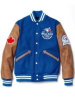 Toronto Blue Jays Blue and Brown Varsity Jacket