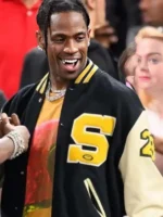 Travis Scott Paris Olympics Varsity Jacket