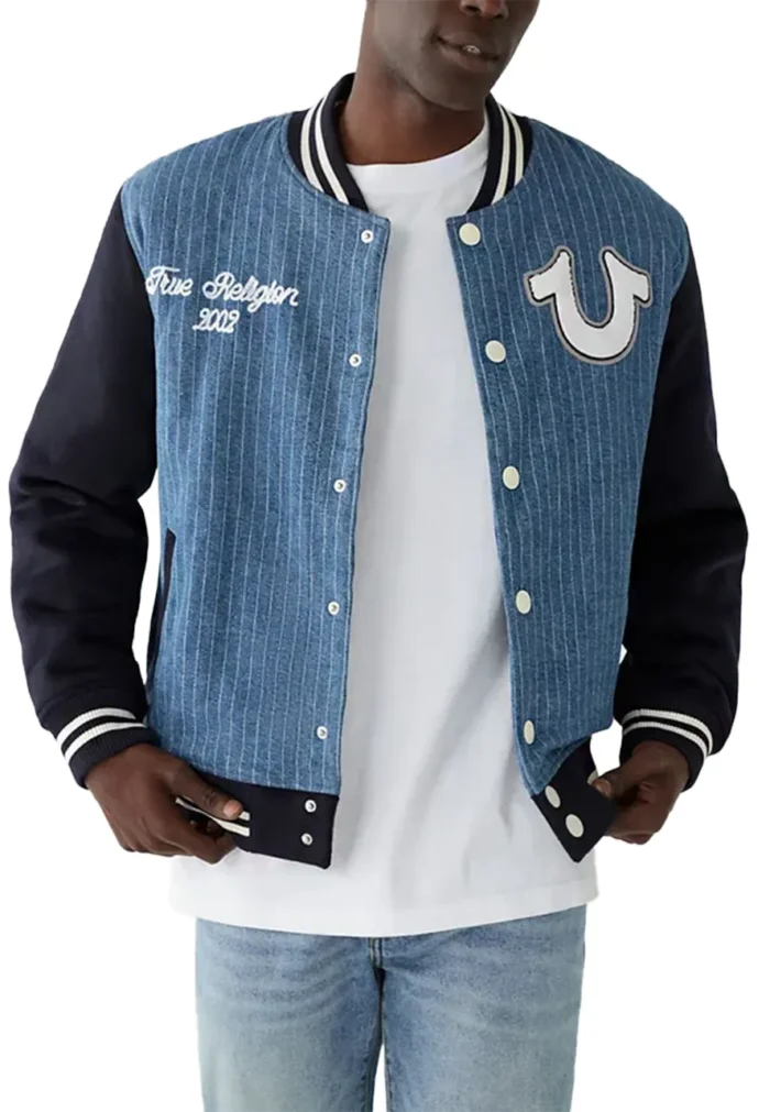 True-Religion-Denim-Varsity-Jacket.webp True Religion Varsity Denim Jacket - Image 1