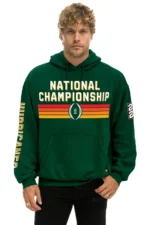 University Of Miami CFP Champions 2026 Relaxed Pullover Hoodie- Miami Green