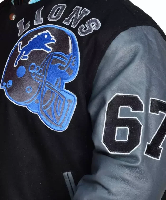 Eddie Brock Venom 2 Detroit Lions Varsity Jacket - Image 3