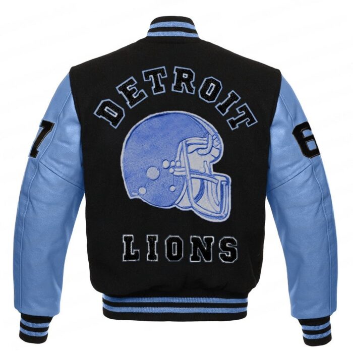 Eddie Brock Venom 2 Detroit Lions Varsity Jacket - Image 7