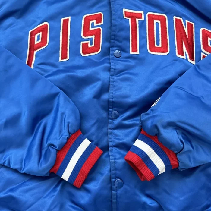 Vintage 90s NBA Starter Detroit Pistons Satin Basketball Jacket Size Large - Image 5