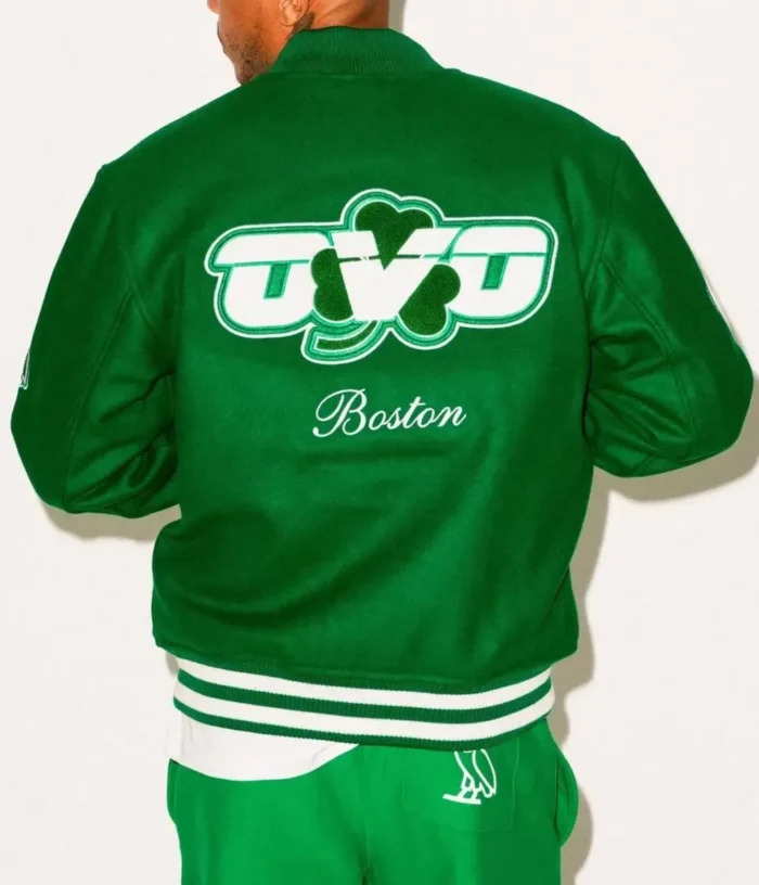 OVO Boston Celtics Varsity Green Wool Jacket - Image 4