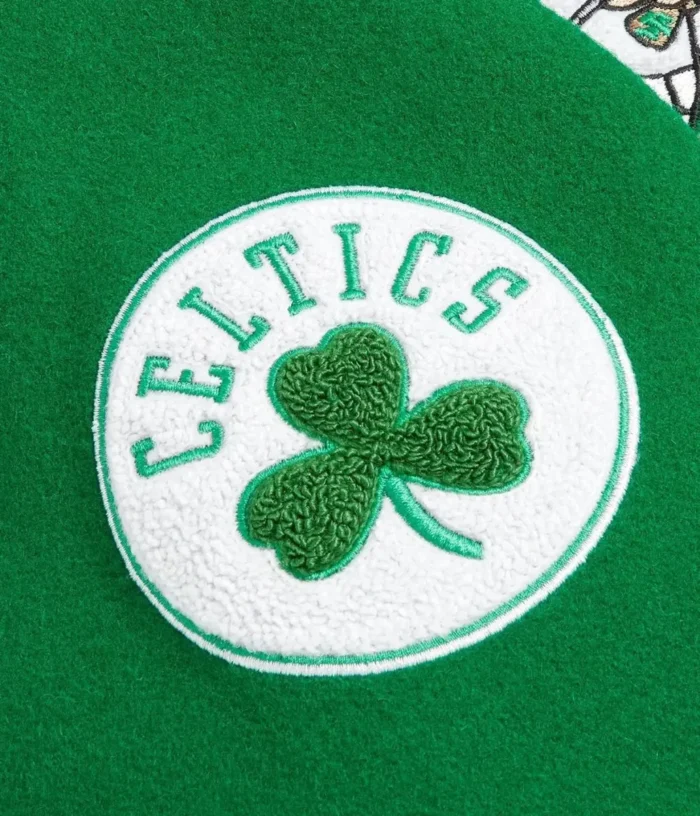 OVO Boston Celtics Varsity Green Wool Jacket - Image 6