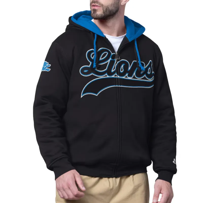 Detroit Lions Big Shot Full-Zip Double Hoodie - Image 1
