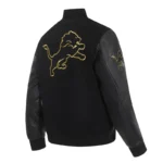 Detroit Lions Full-Zip Black Varsity Jacket - Image 2