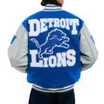 Detroit Lions Chenille Patches Letterman Jacket - Image 2
