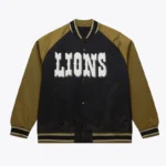 Black/Olive Detroit Lions Double Clutch Satin Jacket