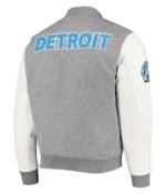 Varsity Detroit Lions Grey and White Jacket - Image 2