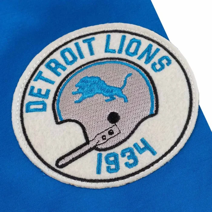 Detroit Lions Royal Satin Windbreaker - Image 4