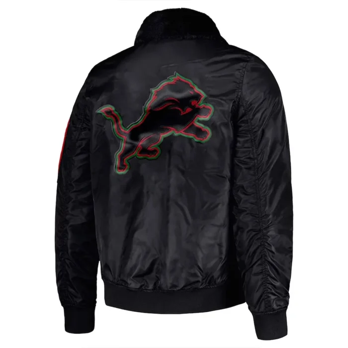 Detroit Lions TY Mopkins Black Jacket - Image 3