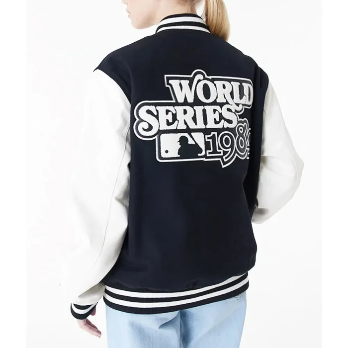 Detroit Tigers World Series 1984 Black Varsity Jacket - Image 4