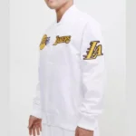 Hardwood Classics Los Angeles Lakers White Satin Jacket - Image 2